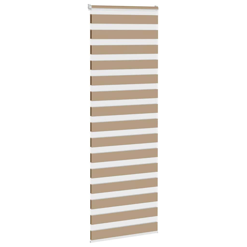 vidaXL Zebra Blind Sand Brown 90x230 cm Fabric Width 85.9 cm Polyester 3