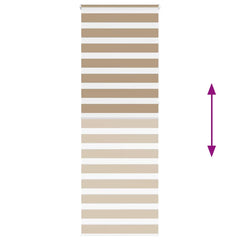 vidaXL Zebra Blind Sand Brown 90x230 cm Fabric Width 85.9 cm Polyester 5
