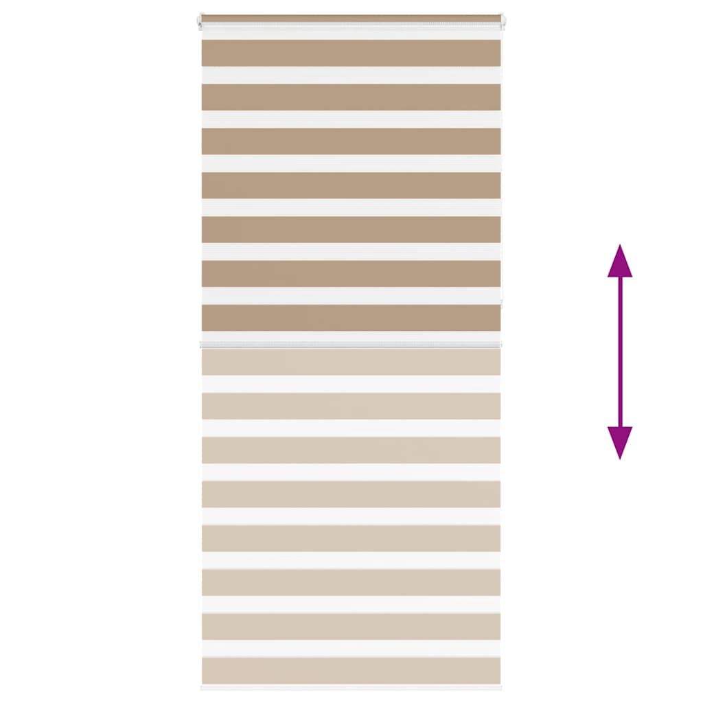 vidaXL Zebra Blind Sand Brown 110x230 cm Fabric Width 105.9 cm Polyester 5
