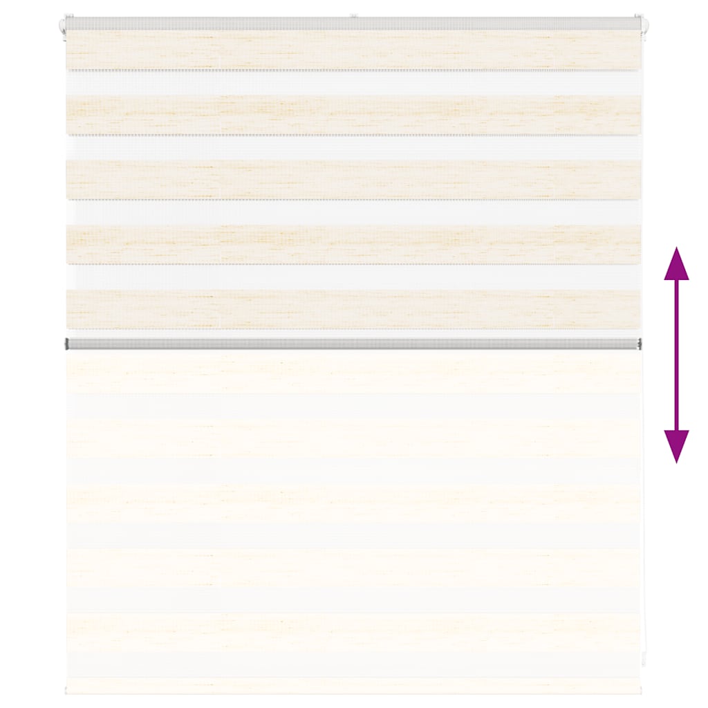 vidaXL Zebra Blind Marble Beige 135x100 cm Fabric Width 130.9 cm Polyester 5
