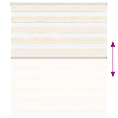 vidaXL Zebra Blind Marble Beige 125x150 cm Fabric Width 120.9 cm Polyester 5