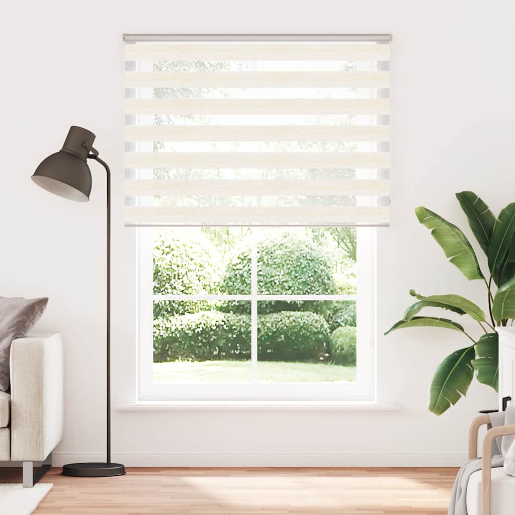 vidaXL Zebra Blind Marble Beige 160x200 cm Fabric Width 155.9 cm Polyester 2