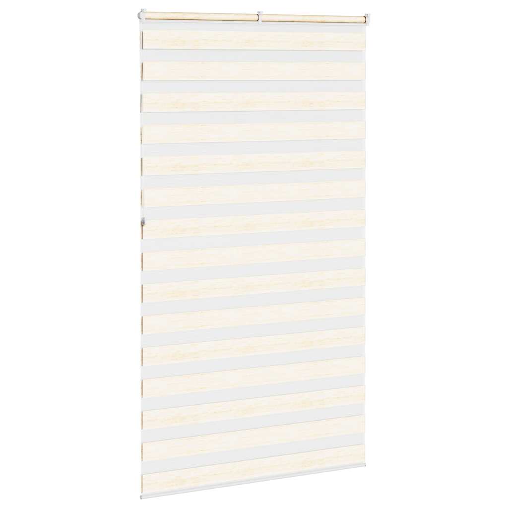 vidaXL Zebra Blind Marble Beige 130x230 cm Fabric Width 125.9 cm Polyester 4