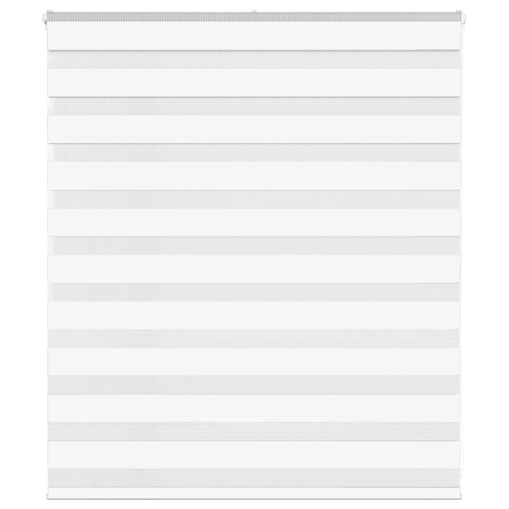 vidaXL Zebra Blind White 125x100 cm Fabric Width 120.9 cm Polyester 1