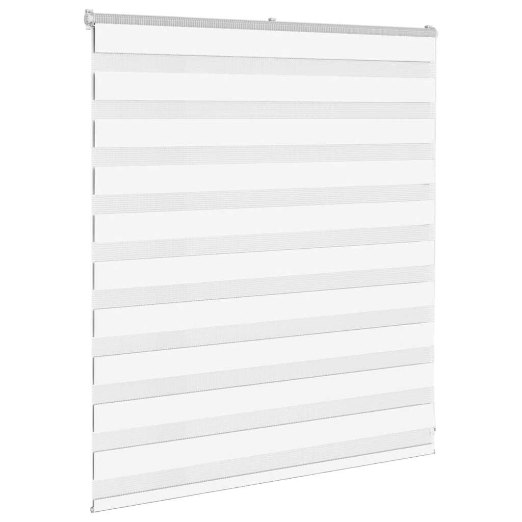 vidaXL Zebra Blind White 125x100 cm Fabric Width 120.9 cm Polyester 3