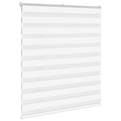 vidaXL Zebra Blind White 125x100 cm Fabric Width 120.9 cm Polyester 3