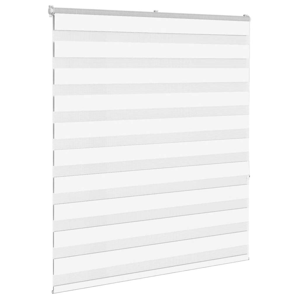 vidaXL Zebra Blind White 120x150 cm Fabric Width 115.9 cm Polyester 3