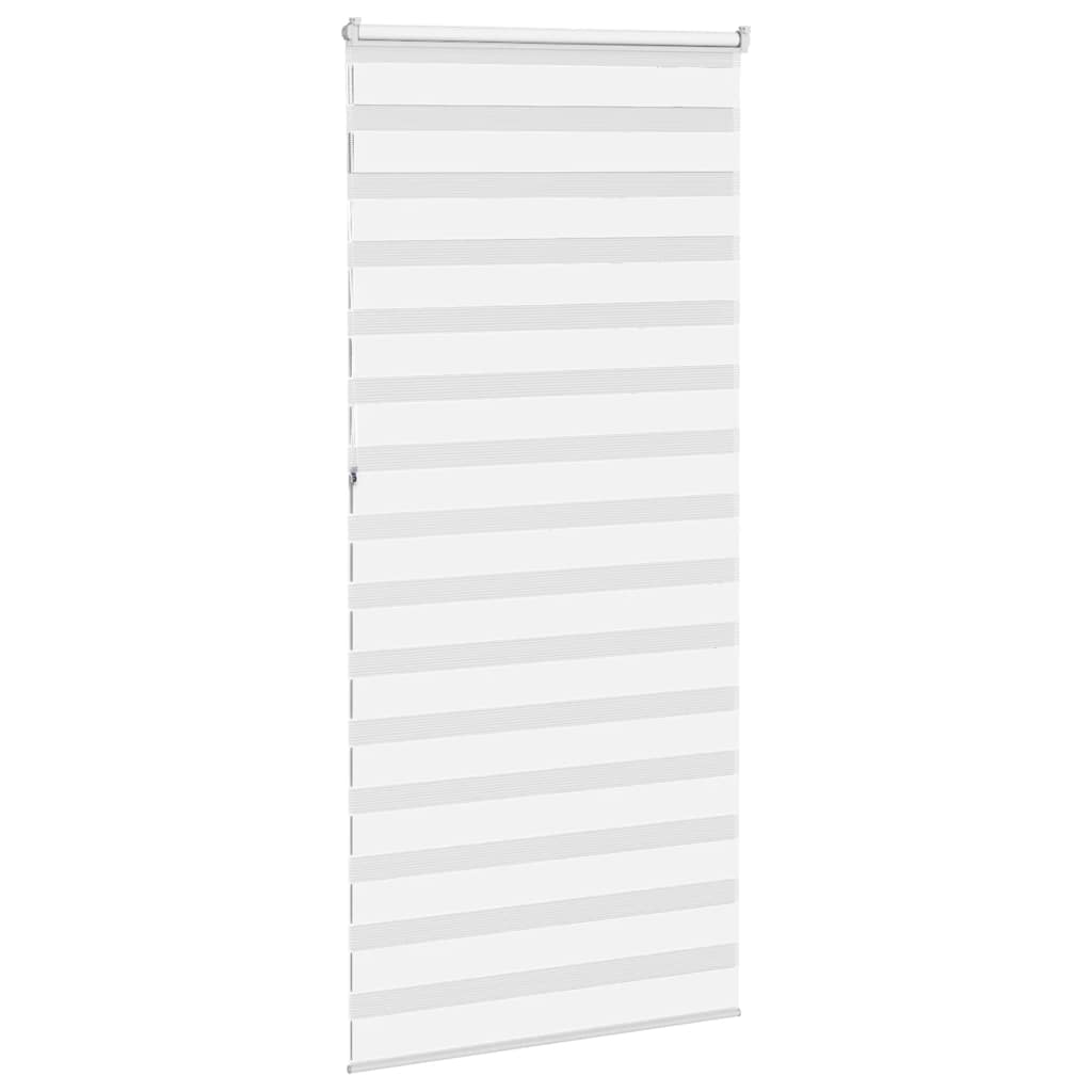 vidaXL Zebra Blind White 115x230 cm Fabric Width 110.9 cm Polyester 4