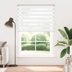 vidaXL Zebra Blind White 160x230 cm Fabric Width 155.9 cm Polyester 2