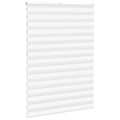 vidaXL Zebra Blind White 160x230 cm Fabric Width 155.9 cm Polyester 3