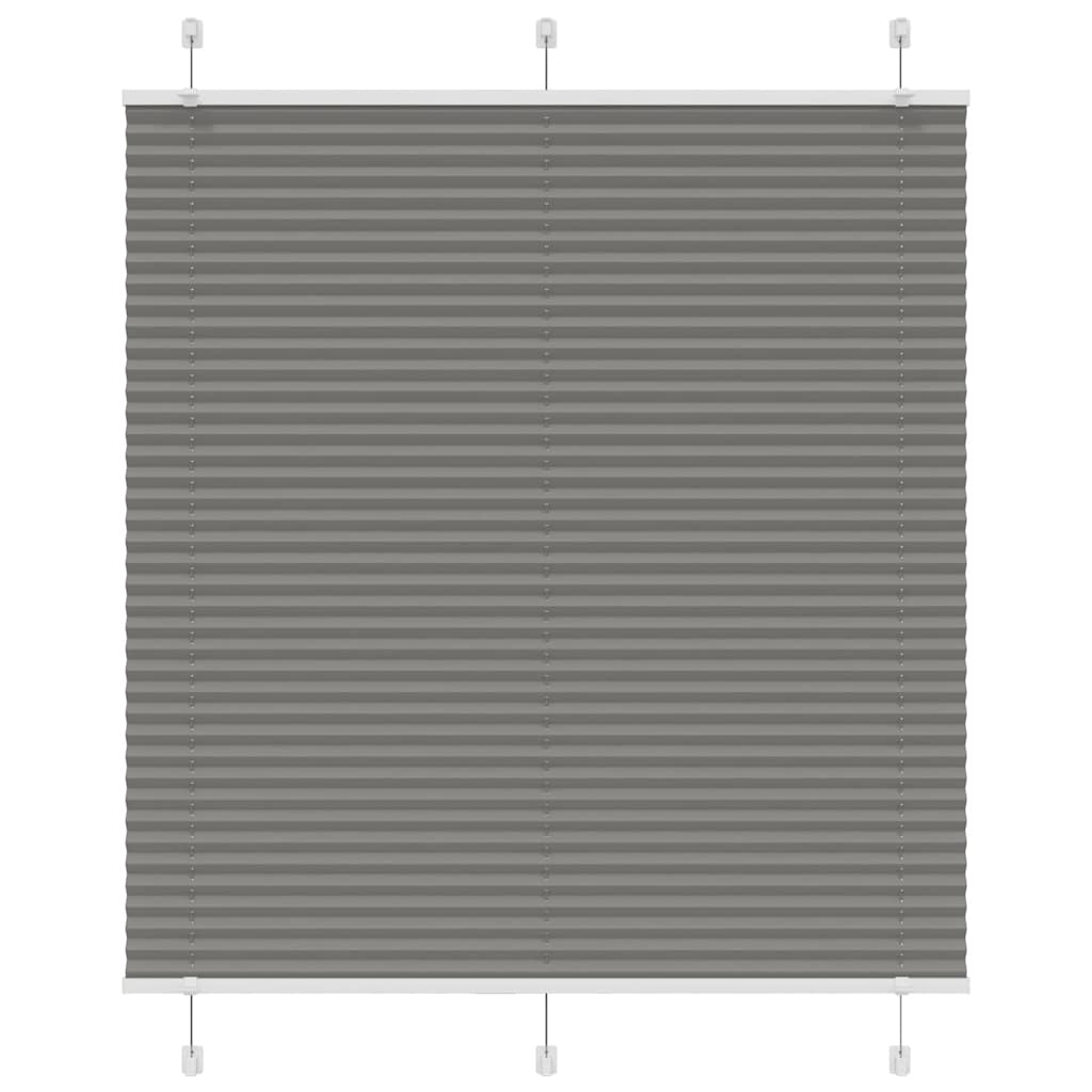vidaXL Pleated Blind Anthracite 120x100 cm Fabric Width 119.4 cm Polyester 2
