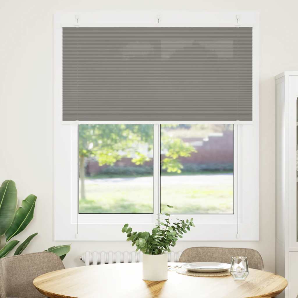 vidaXL Pleated Blind Anthracite 120x100 cm Fabric Width 119.4 cm Polyester 1