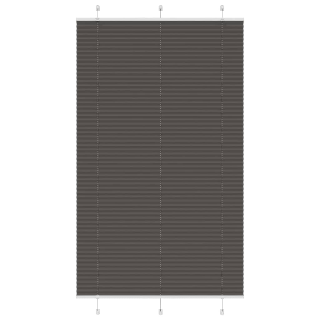 vidaXL Pleated Blind Black 120x200 cm Fabric Width 119.4 cm Polyester 1