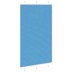 vidaXL Pleated Blind Blue 120x200 cm Fabric Width 119.4 cm Polyester 4