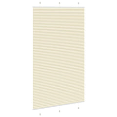 vidaXL Pleated Blind Cream 120x200 cm Fabric Width 119.4 cm Polyester 4