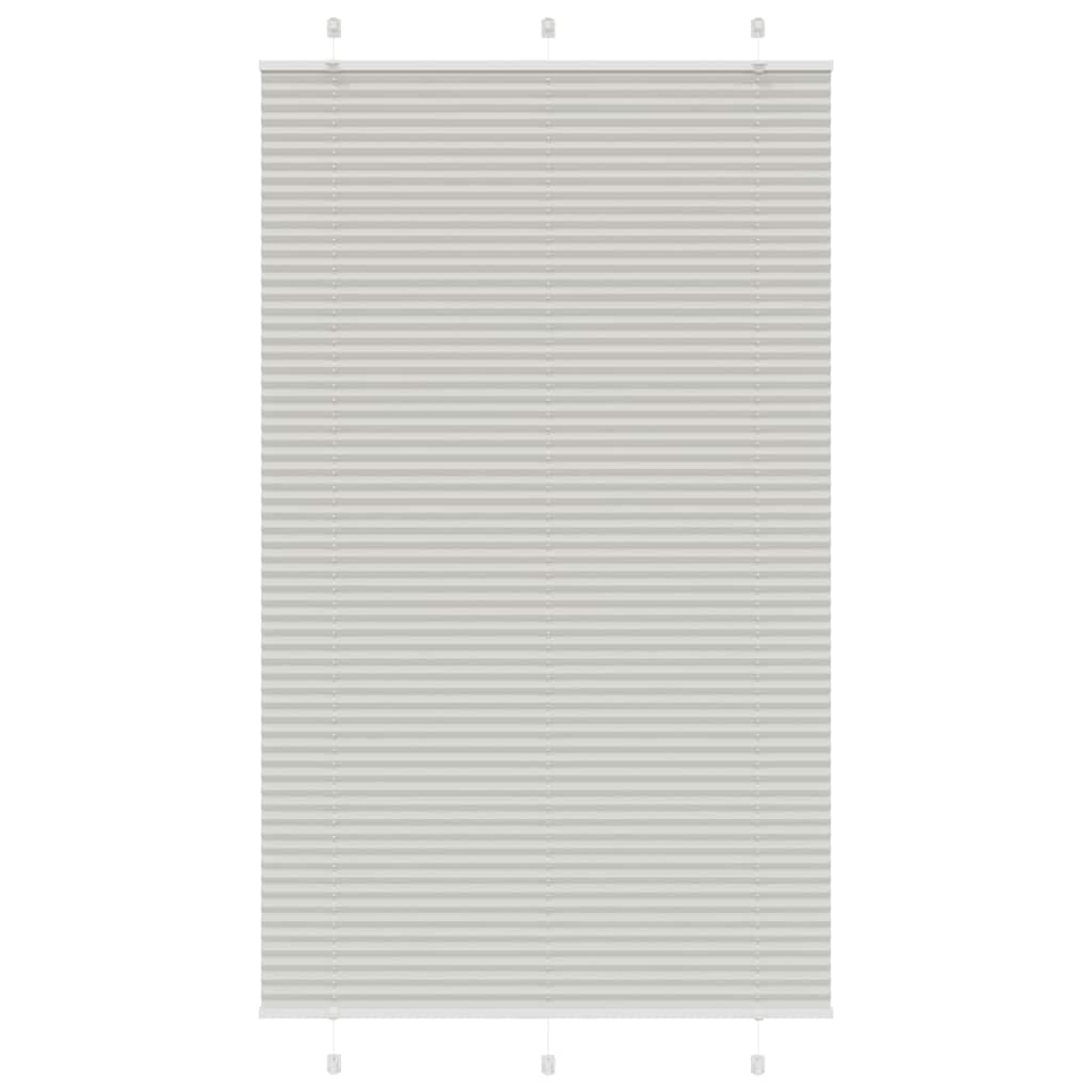 vidaXL Pleated Blind Light Grey 120x200 cm Fabric Width 119.4 cm 2