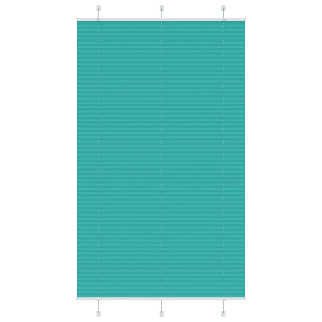 vidaXL Pleated Blind Petrol Green 120x200 cm Fabric Width 119.4 cm Polyester 1