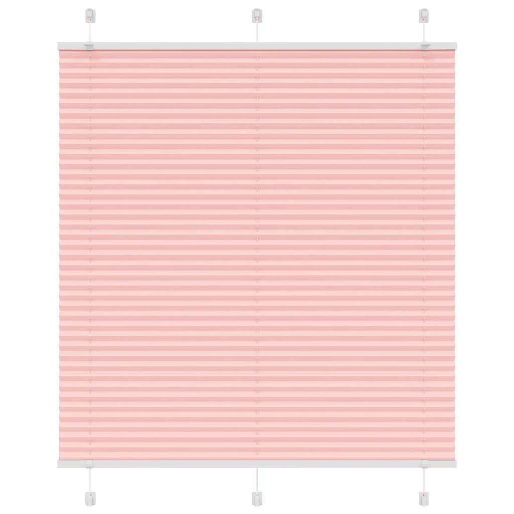 vidaXL Pleated Blind Pink 120x150 cm Fabric Width 119.4 cm Polyester 1