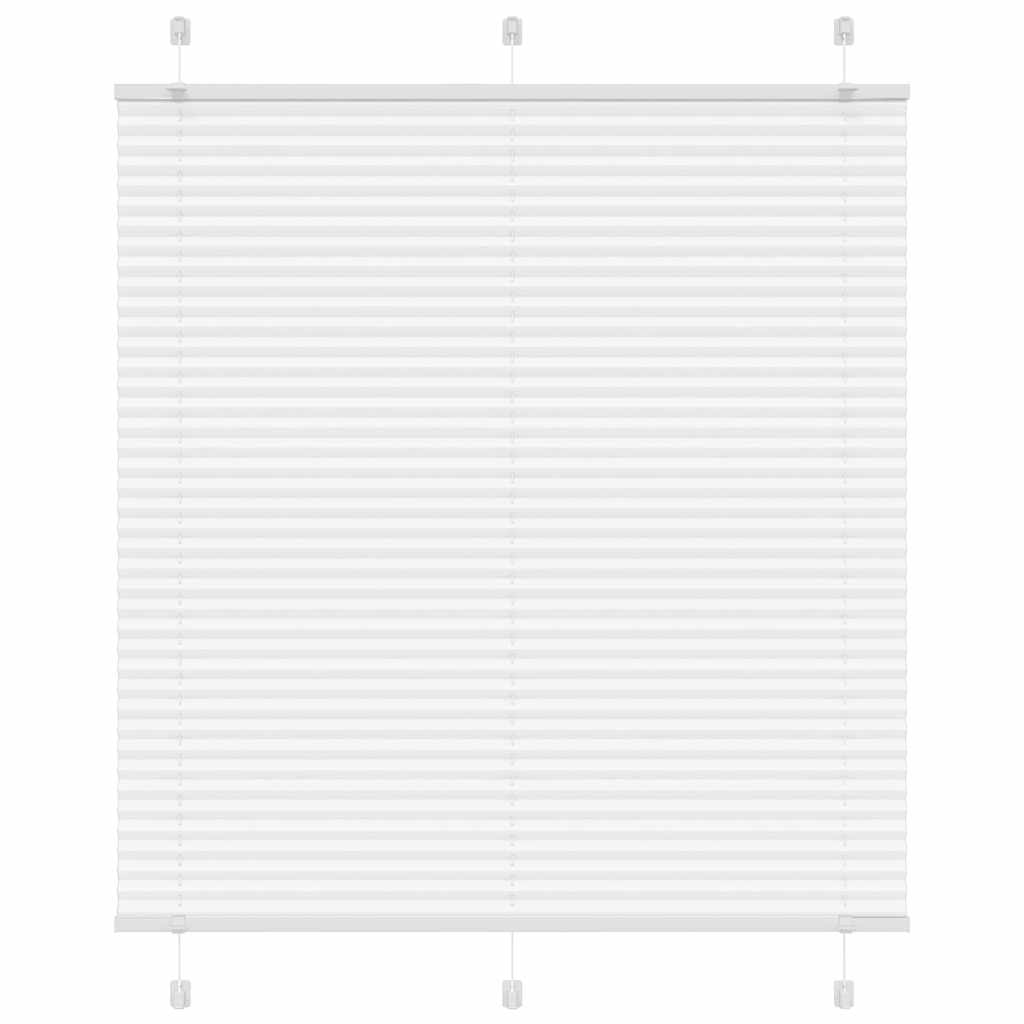 vidaXL Pleated Blind White 120x100 cm Fabric Width 119.4 cm Polyester 1