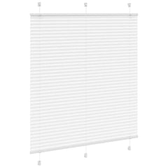 vidaXL Pleated Blind White 120x100 cm Fabric Width 119.4 cm Polyester 3