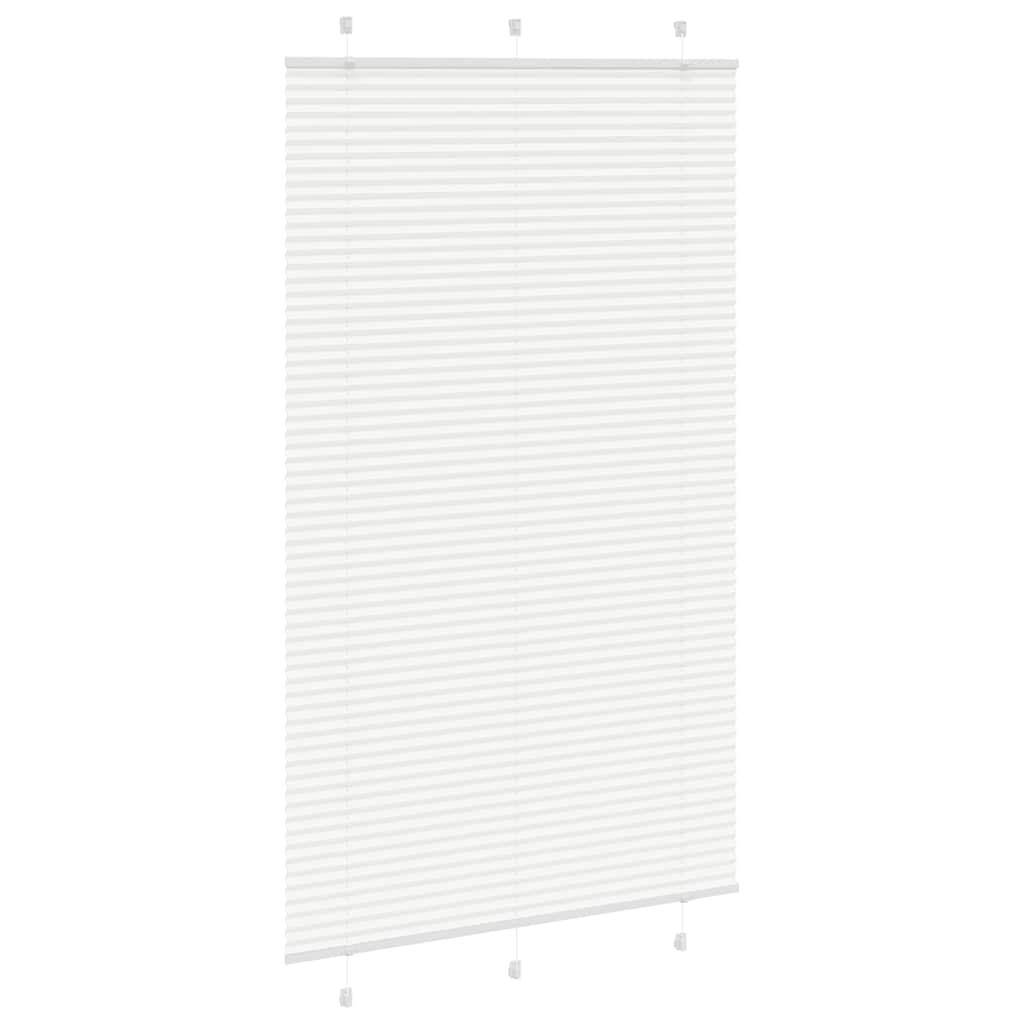 vidaXL Pleated Blind White 120x200 cm Fabric Width 119.4 cm Polyester 3