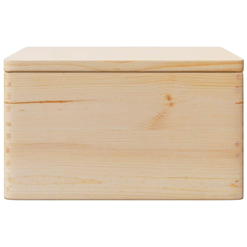 vidaXL Wooden Box with Lid 40x30x23 cm Solid Wood Pine 4