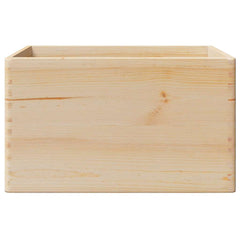 vidaXL Wooden Box with Handles 40x30x23 cm Solid Wood Pine 4