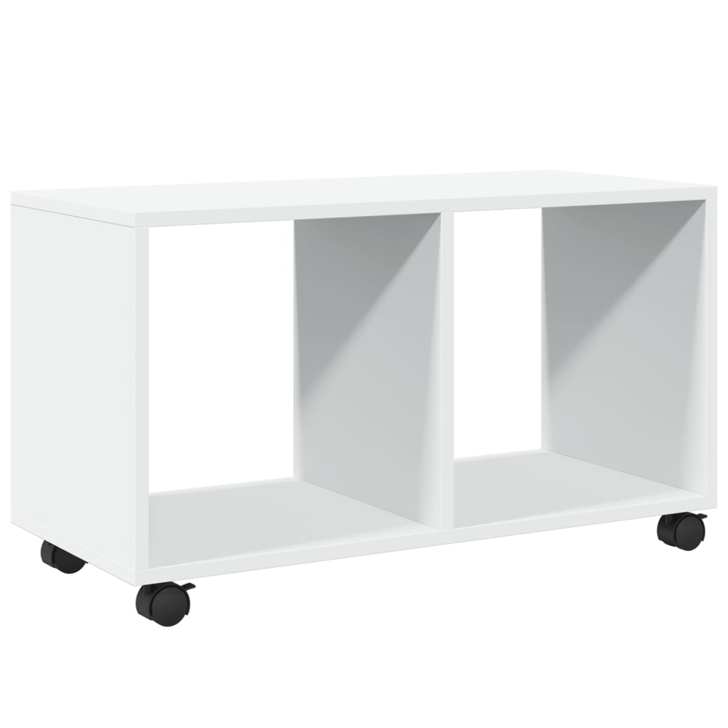 vidaXL Rolling Cabinet White 72x33x42.5 cm Engineered Wood 2