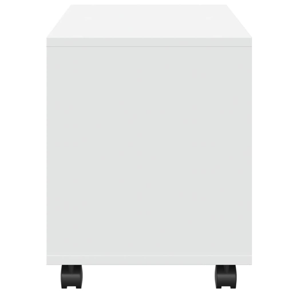 vidaXL Rolling Cabinet White 72x33x42.5 cm Engineered Wood 6