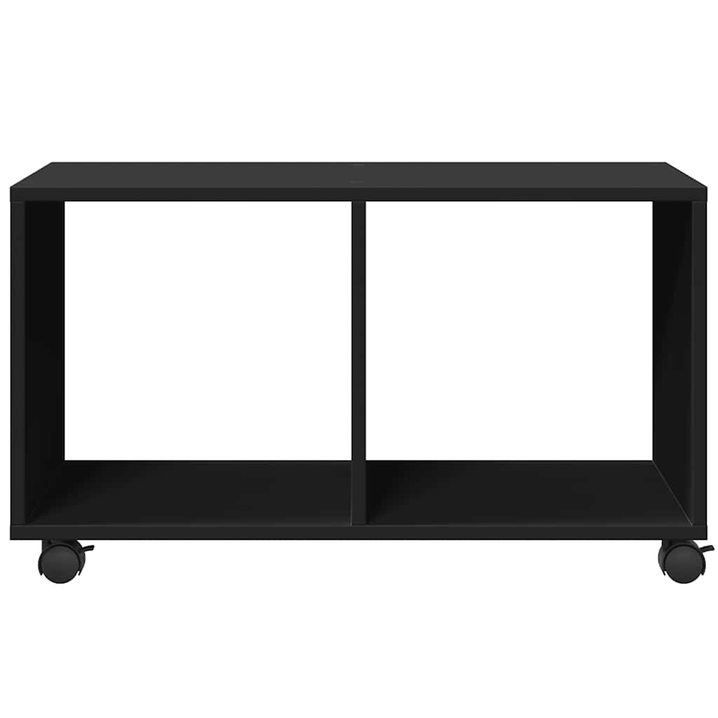 vidaXL Rolling Cabinet Black 72x33x42.5 cm Engineered Wood 5