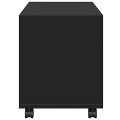 vidaXL Rolling Cabinet Black 72x33x42.5 cm Engineered Wood 6