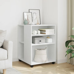 vidaXL Side Table with Wheels 55x60x78 cm Engineered Wood