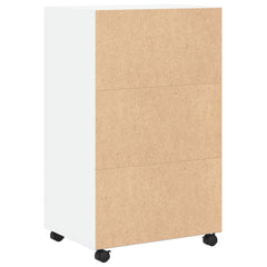 vidaXL Rolling Cabinet White 55x40x91 cm Engineered Wood 6