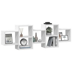 vidaXL Wall Shelf White 129x18x42 cm Engineered Wood 3