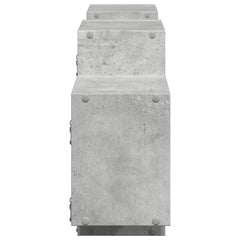 vidaXL Wall Shelf Concrete Grey 129x18x42 cm Engineered Wood 5