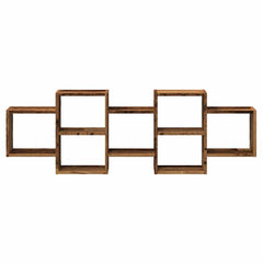 vidaXL Wall Shelf Old Wood 129x18x42 cm Engineered Wood 4