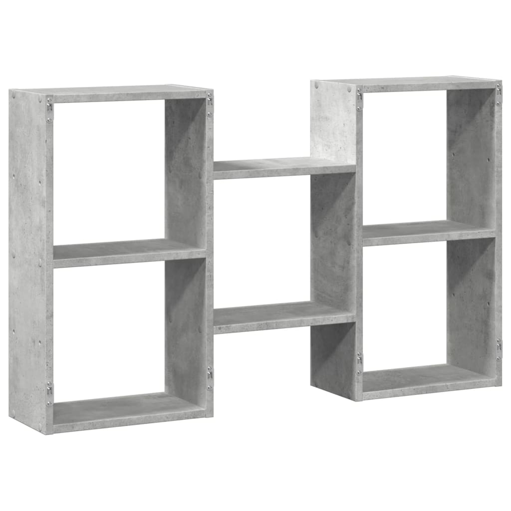 vidaXL Wall Shelf Concrete Grey 96x18x60 cm Engineered Wood 6