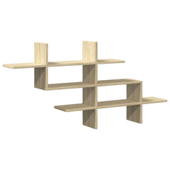 vidaXL Wall Shelf Sonoma Oak 124.5x18x60.5 cm Engineered Wood 2