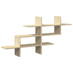 vidaXL Wall Shelf Sonoma Oak 124.5x18x60.5 cm Engineered Wood 6