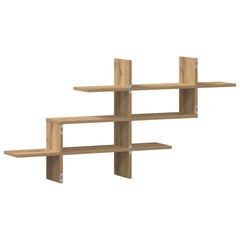 vidaXL Wall Shelf Artisian Oak 124.5x18x60.5 cm Engineered Wood 6