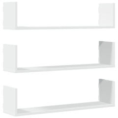 vidaXL Wall Shelves 3 pcs White 80x18x18 cm Engineered Wood 2