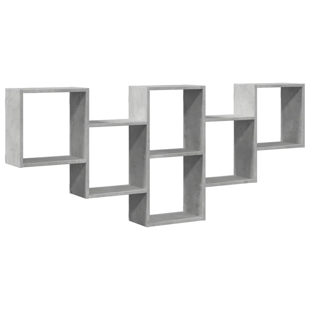 vidaXL Wall Shelf Concrete Grey 159x18x66 cm Engineered Wood 2