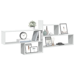 Wall Shelf White Engineered Wood, image 3