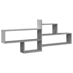 vidaXL Wall Shelf Grey Sonoma 167.5x18x68 cm Engineered Wood 2