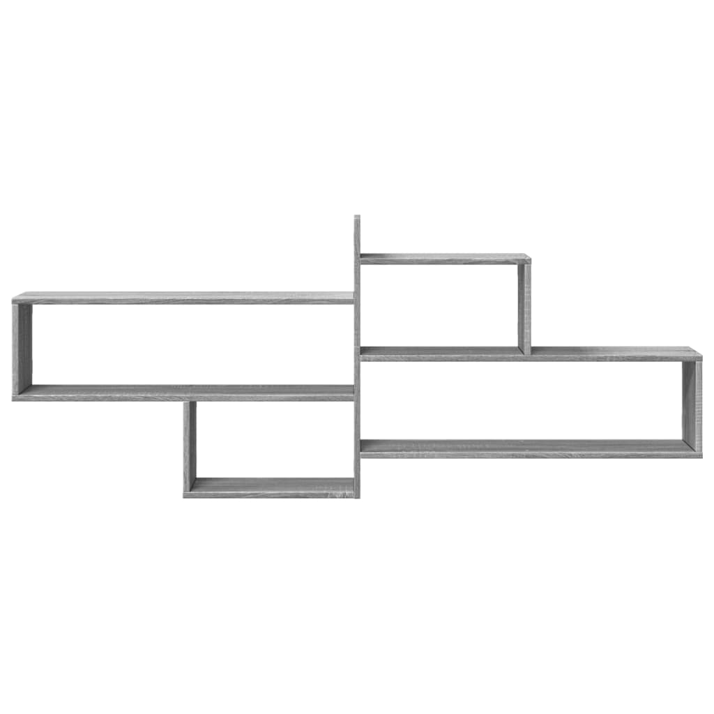 vidaXL Wall Shelf Grey Sonoma 167.5x18x68 cm Engineered Wood 4