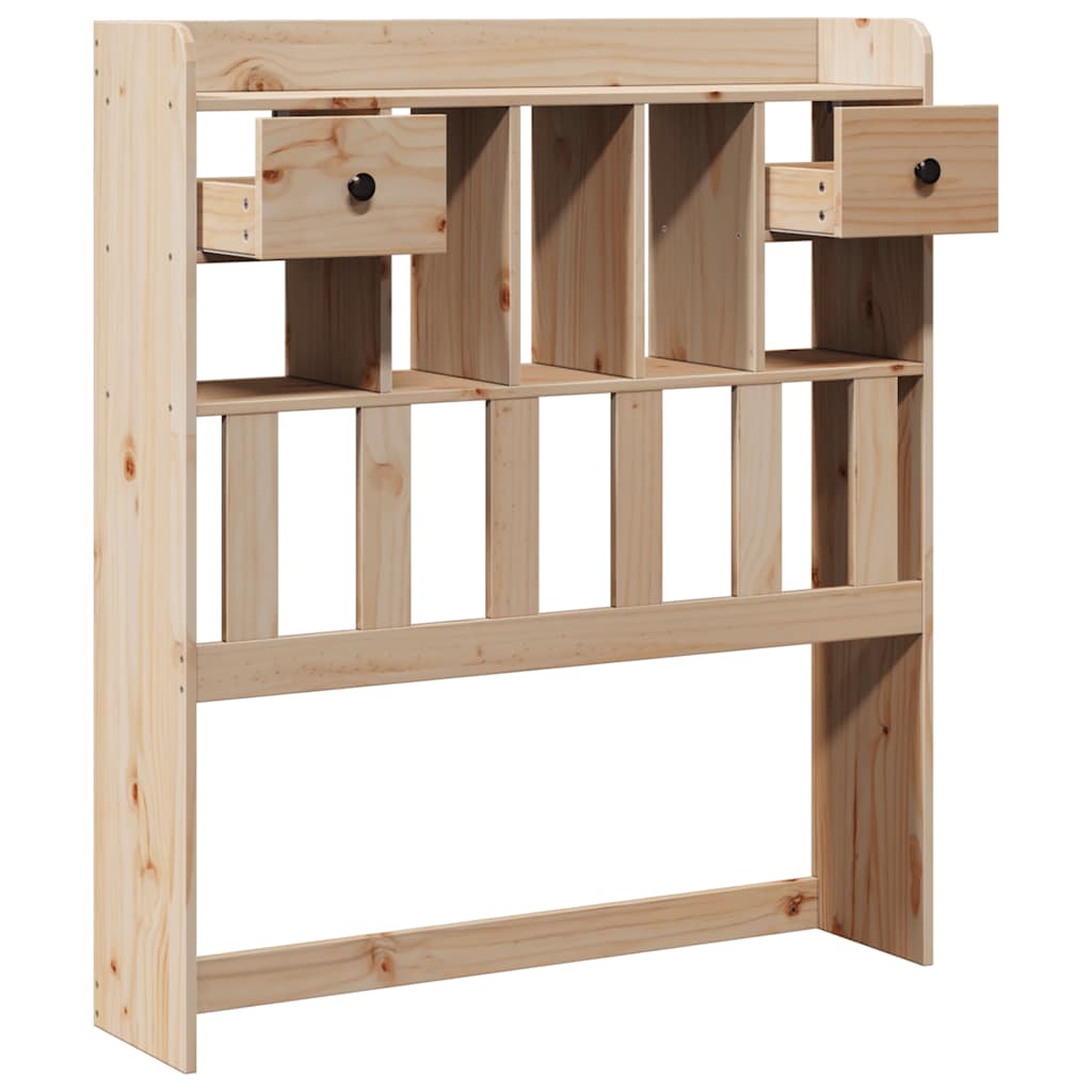 vidaXL Headboard with Storage 75 cm Solid Wood Pine 4