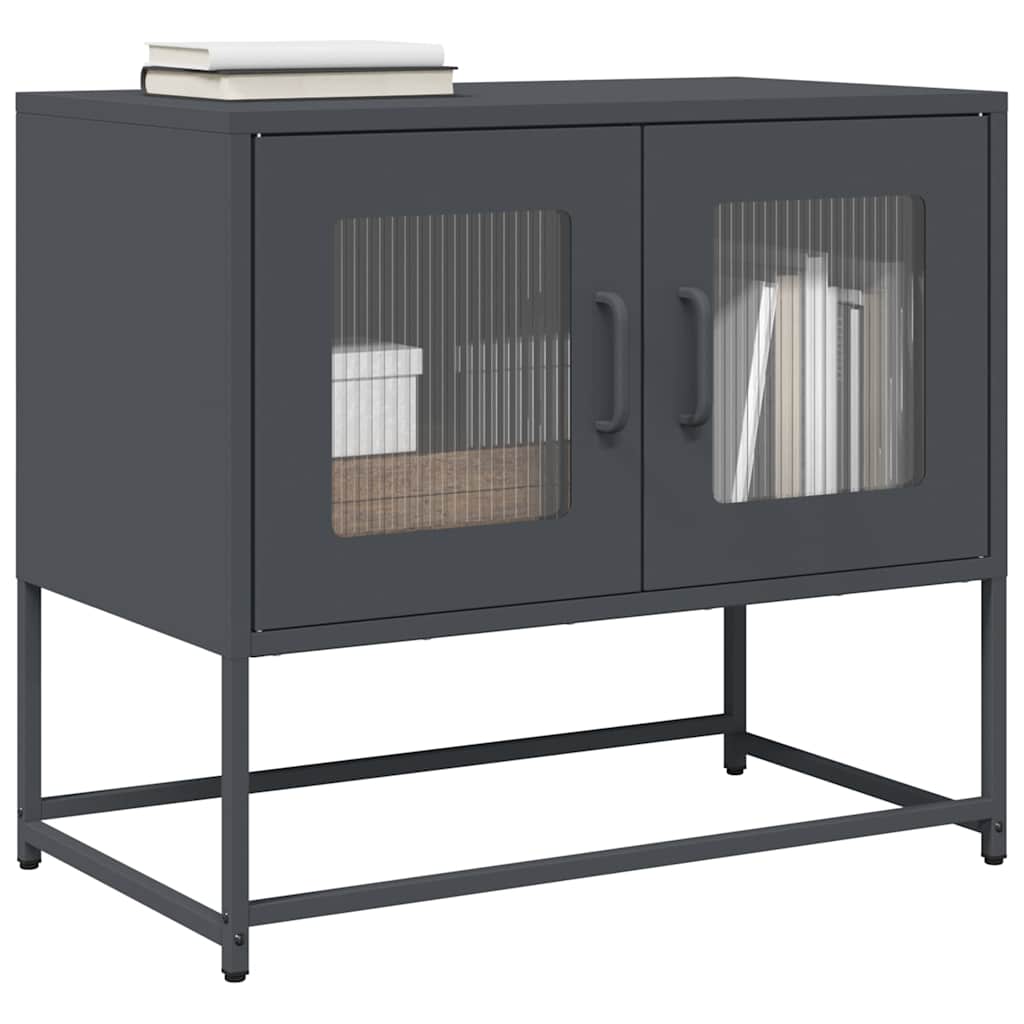 vidaXL TV Cabinet Anthracite 68x39x60.5 cm Cold-rolled Steel 1