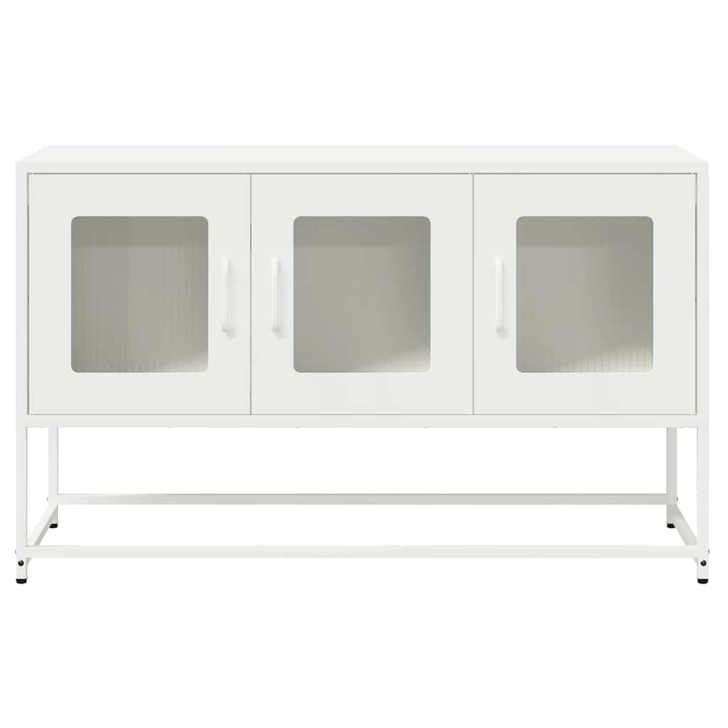 vidaXL TV Cabinet White 100.5x39x60.5 cm Cold-rolled Steel 5