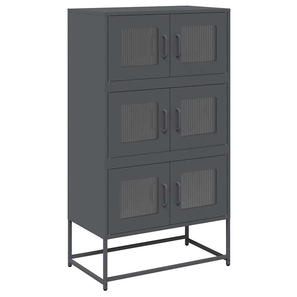 vidaXL Highboard Anthracite 68x39x123 cm Steel 2