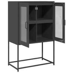 vidaXL Highboard Black 68x39x107 cm Steel 6